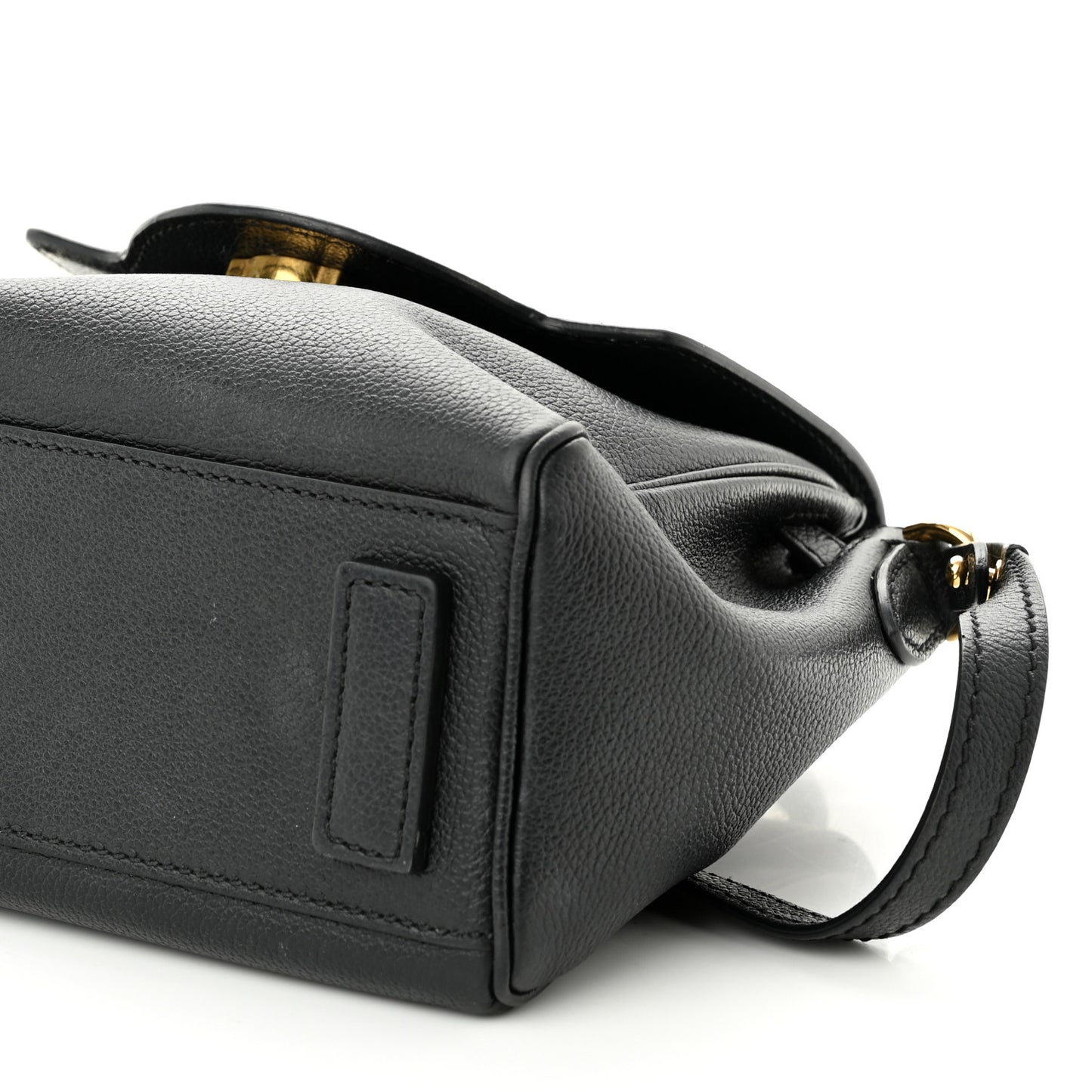 Grained Calfskin Small La Medusa Top Handle Bag Black