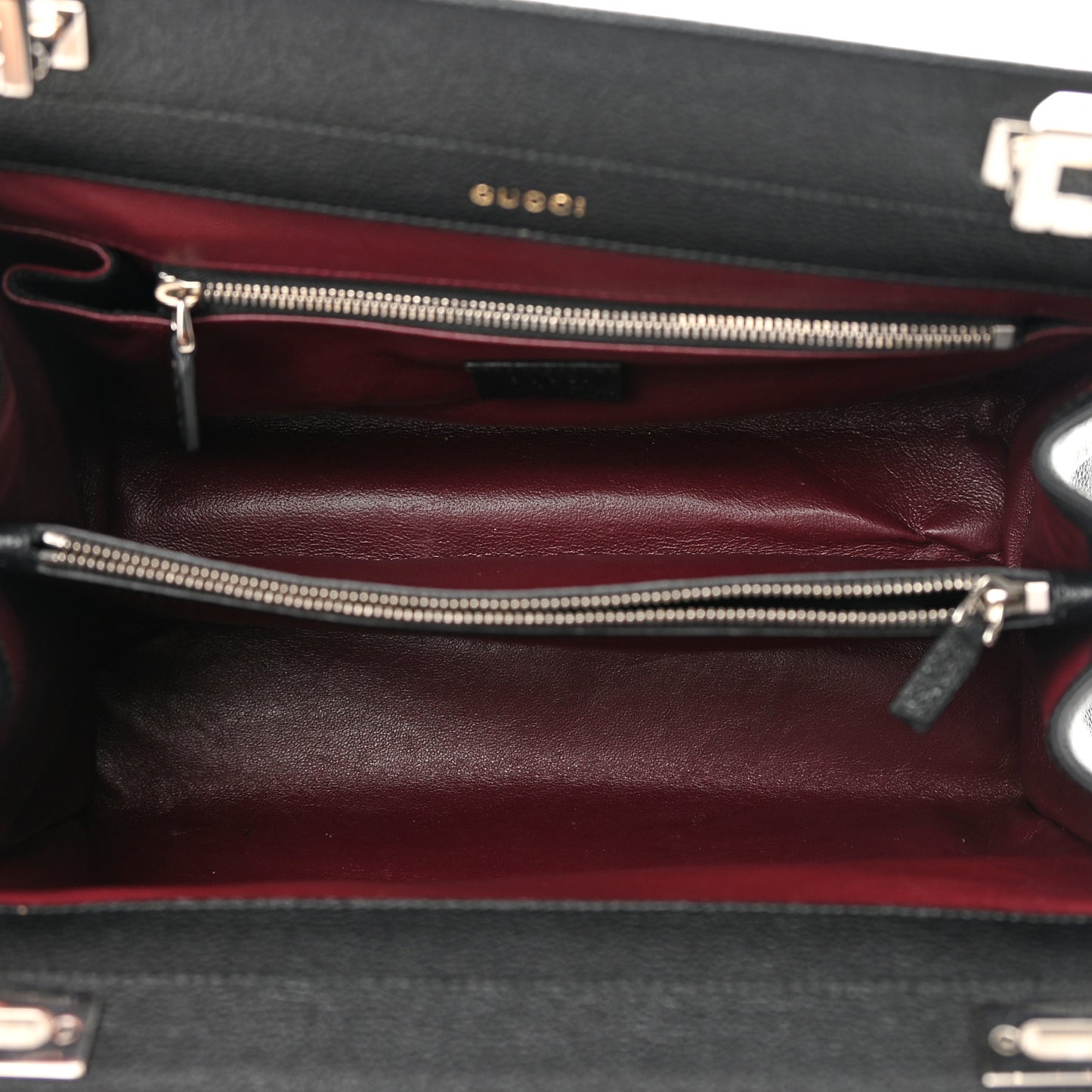 Grainy Calfskin Small Zumi Top Handle Bag Black