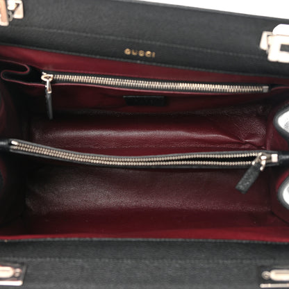Gucci Grainy Calfskin Small Zumi Top Handle Bag Black 5 of 12