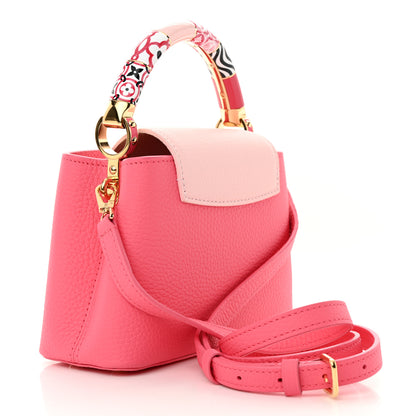 Louis Vuitton Taurillon Monogram Tile Capucines Mini Dragonfruit Ballet Pink 3 of 9
