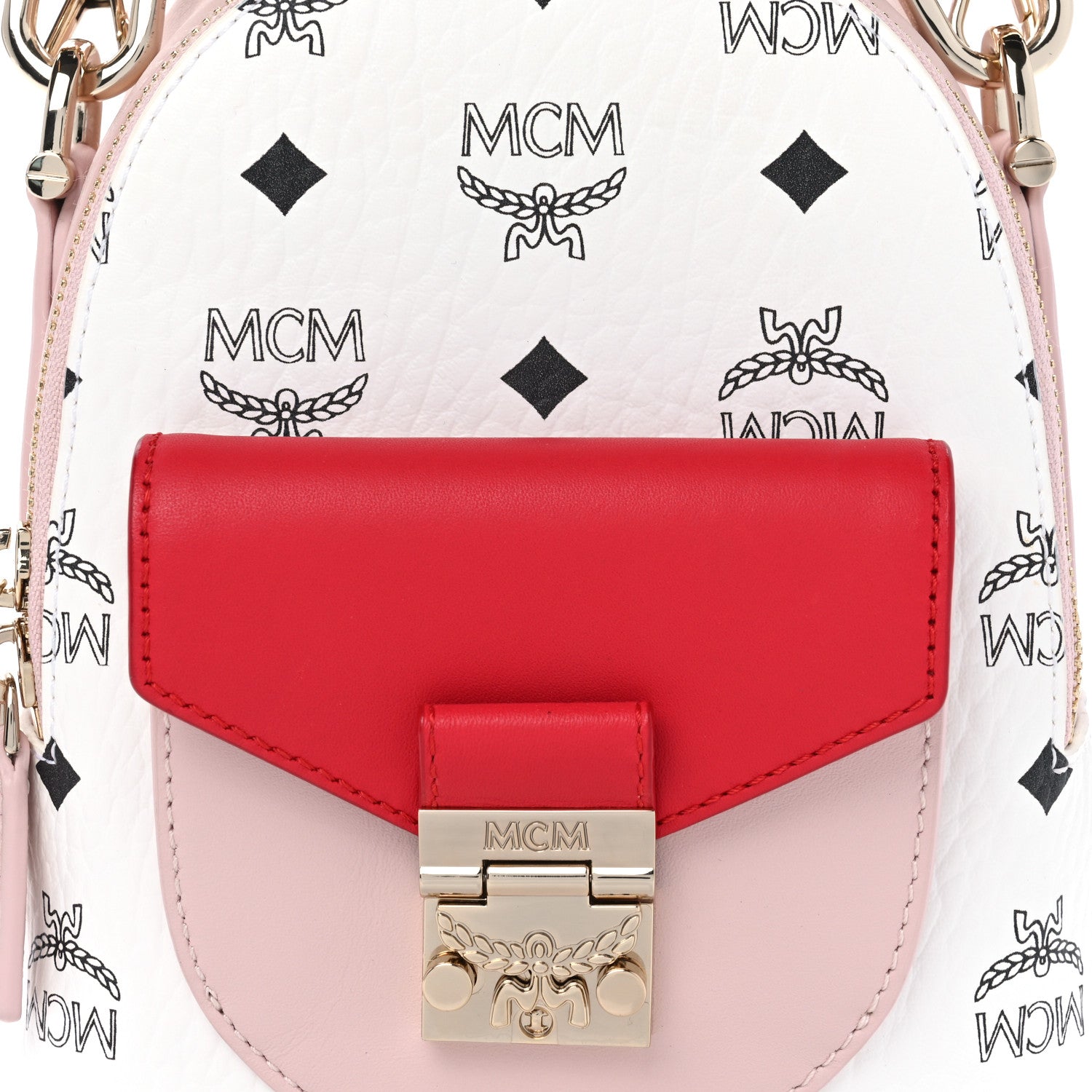 MCM Vistetos X-Mini Patricia Backpack Block Pink 7 of 9