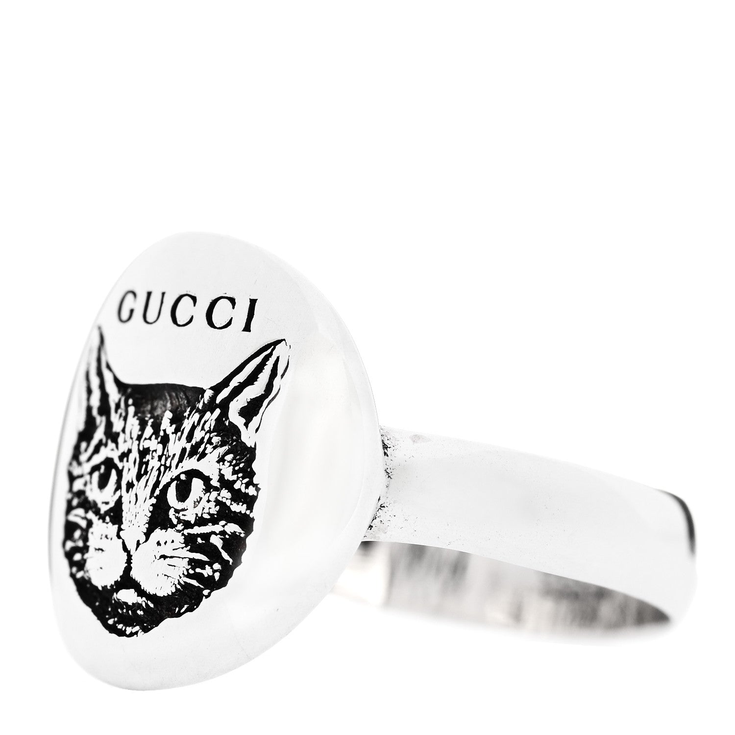 Gucci Sterling Silver Blind for Love Mystic Cat Ring 52 6 3 of 8