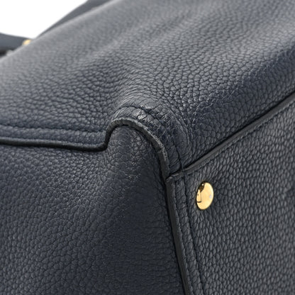 Salvatore Ferragamo Calfskin Verve Tote Navy 10 of 18