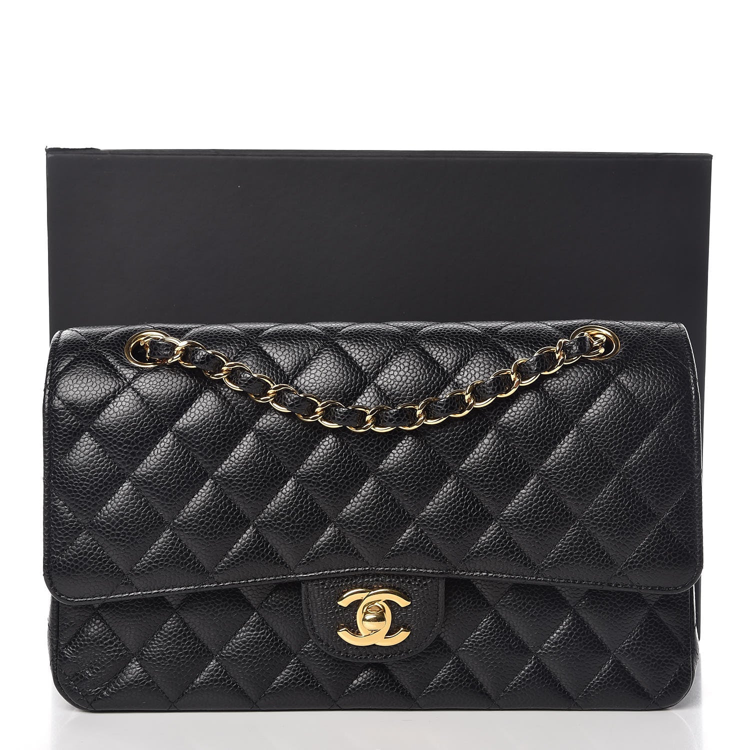 Chanel Caviar Quilted Medium Double Flap Black 12 of 12