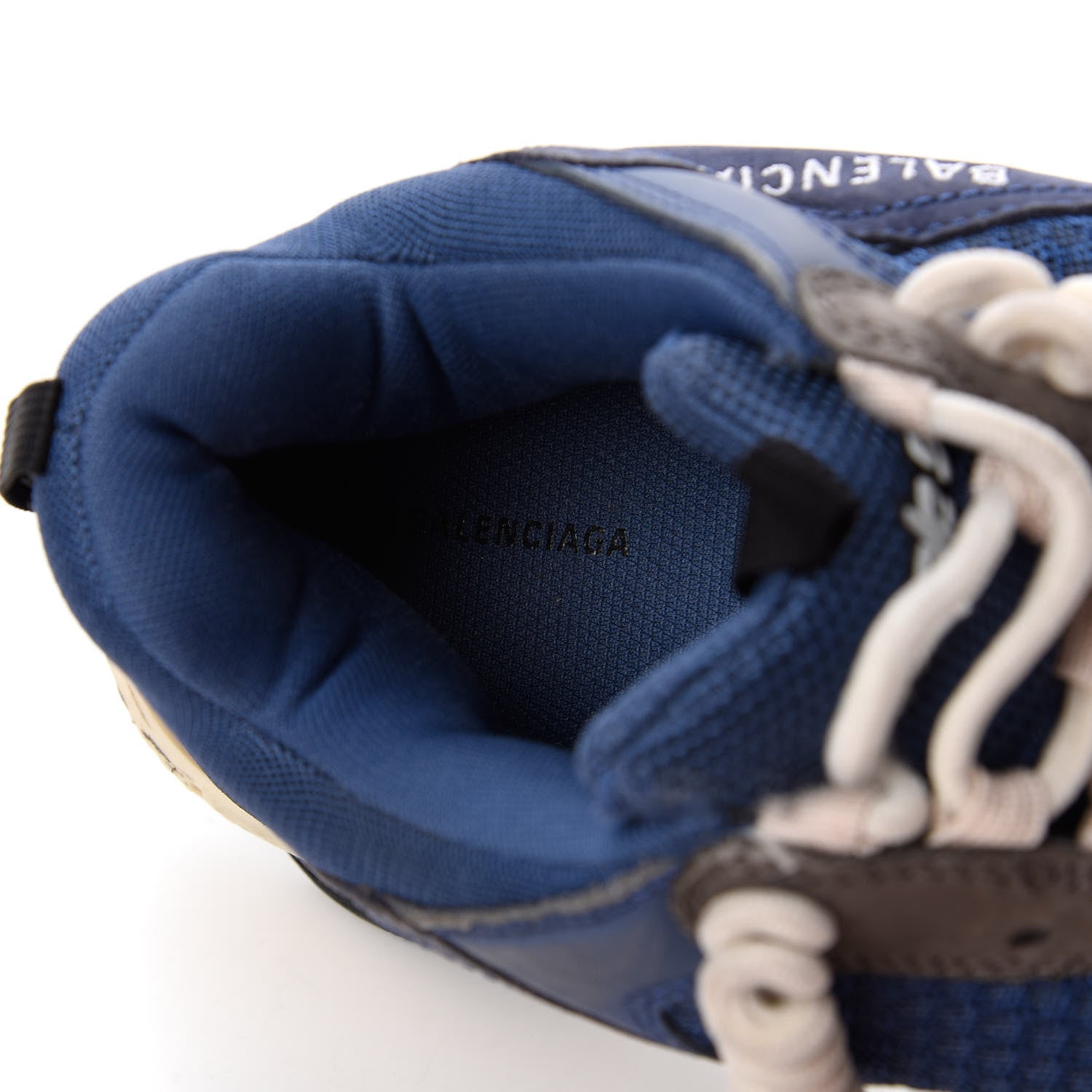 Balenciaga Mesh Nubuck Mens Triple S Sneakers 44 Navy Gris 7 of 10