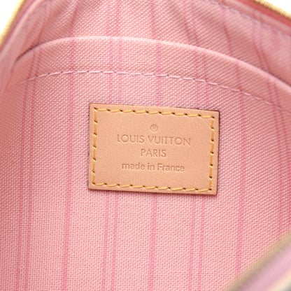 Louis Vuitton Damier Azur Neverfull MM GM Pochette Rose Ballerine 8 of 9