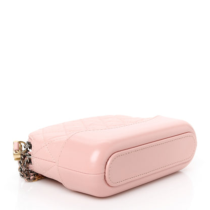 Chanel Aged Calfskin Quilted Small Gabrielle Clutch With Chain Light Pink 4 of 14
