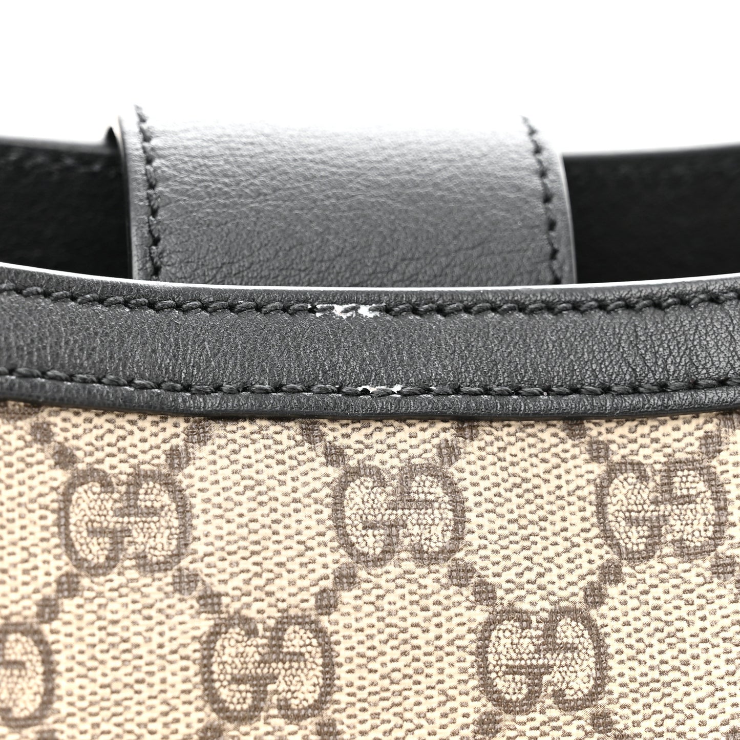 GG Supreme Monogram Medium Padlock Tote Black