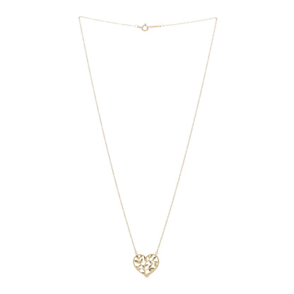 Tiffany 18K Yellow Gold Paloma Picasso Olive Leaf Heart Pendant Necklace 2 of 4