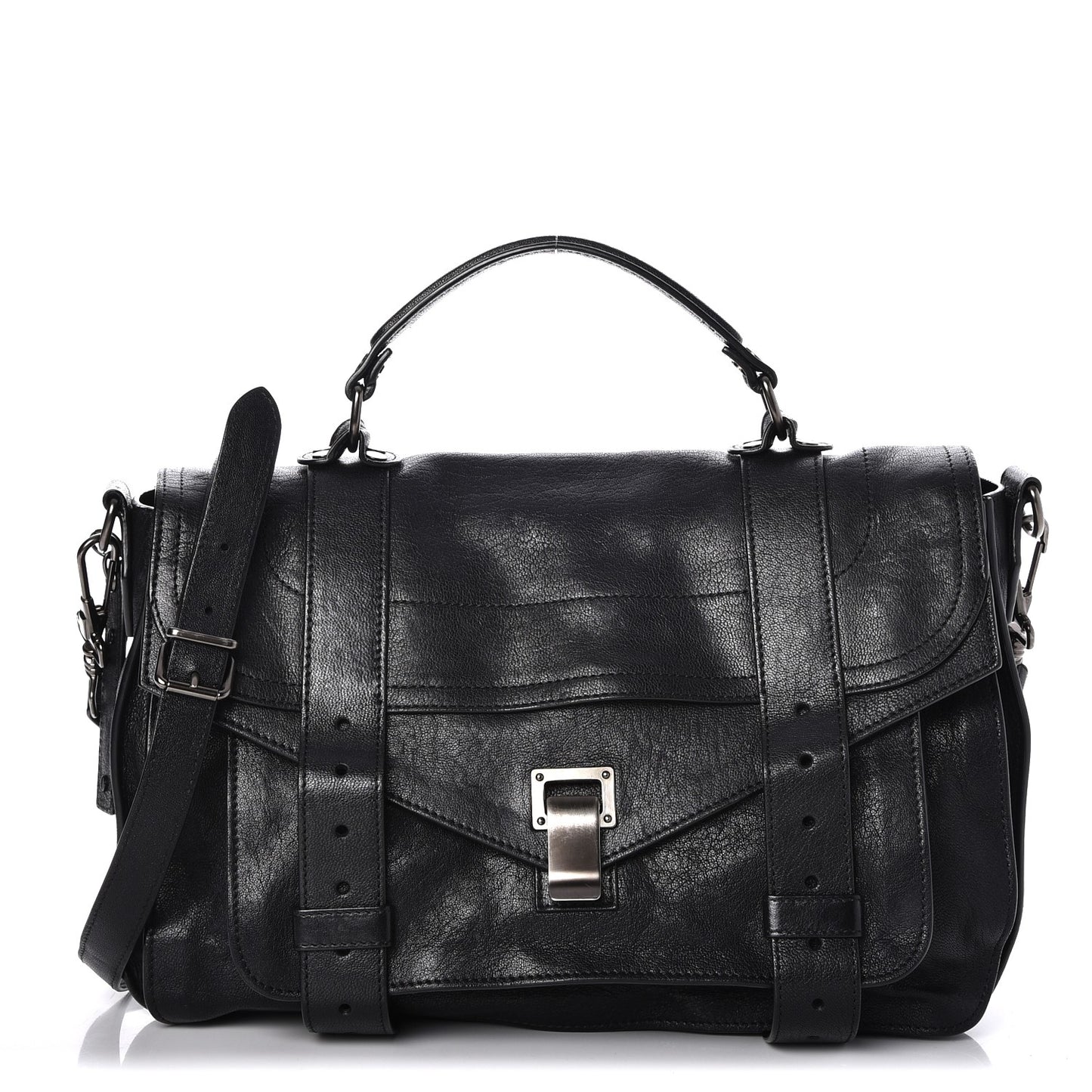 Lambskin Medium PS1 Satchel Black