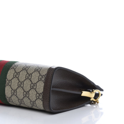 Gucci GG Supreme Monogram Web Small Ophidia Chain Shoulder Bag Brown 7 of 11