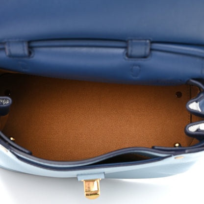 MCM Grained Calfskin Large Milla Convertible Backpack Navy Multicolor 5 of 15