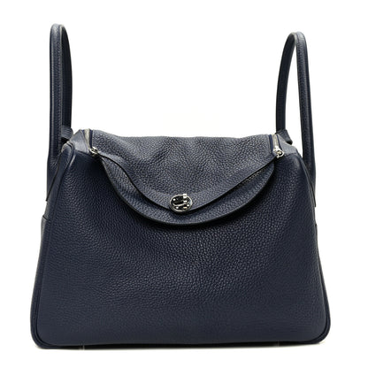 Hermes Taurillon Clemence Lindy 34 Bleu Saphir 1 of 9