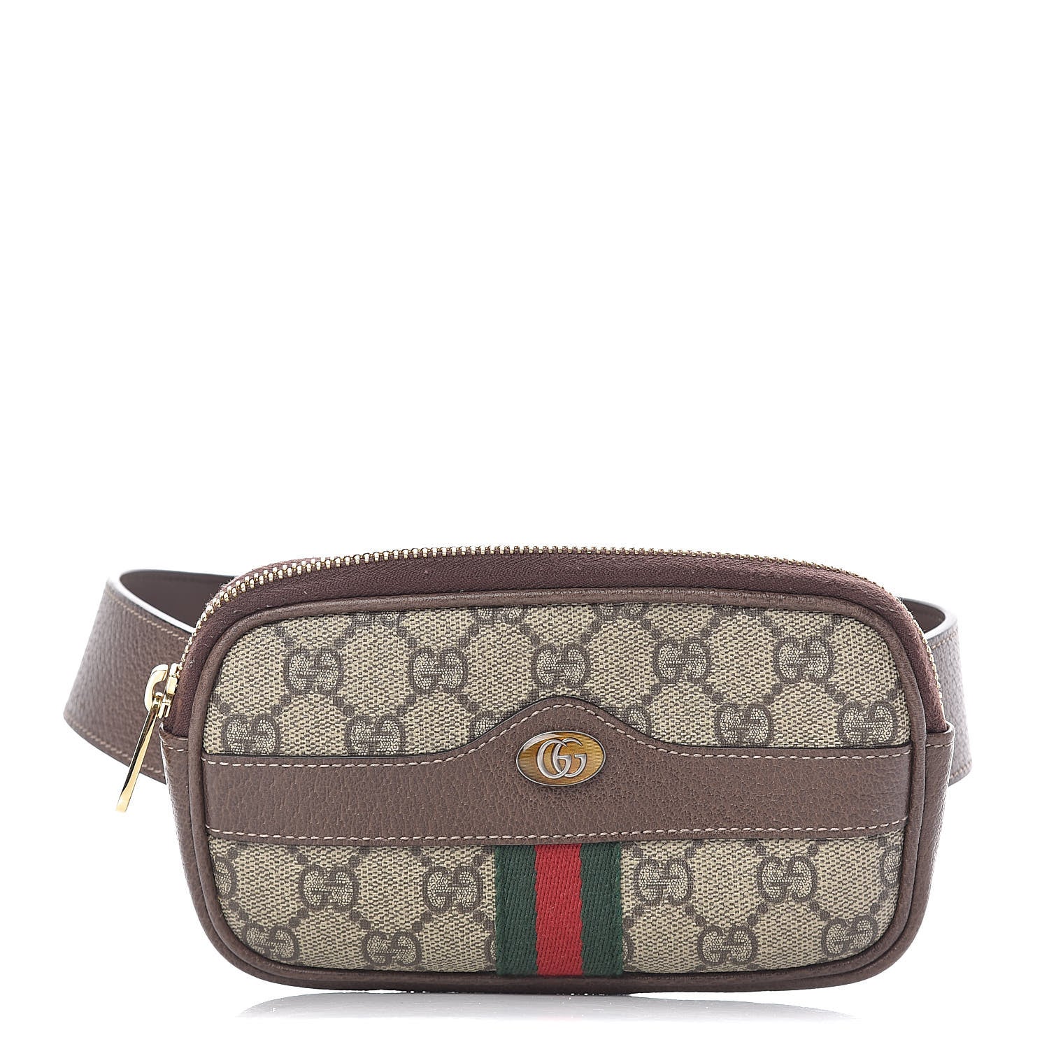 Gucci GG Supreme Monogram Ophidia Belted iPhone Case 95 38 Dark Brown 1 of 11