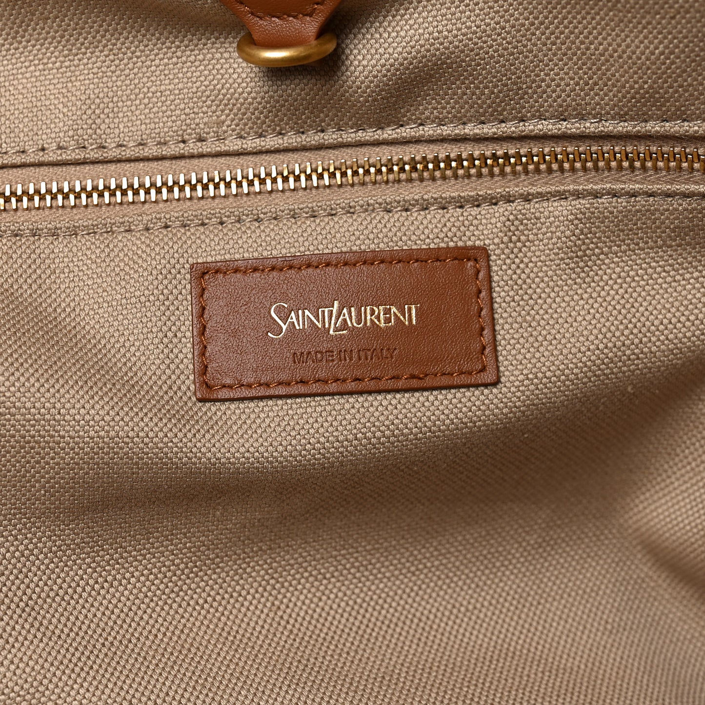 Canvas Calfskin Y Tote Desert Dust Brick