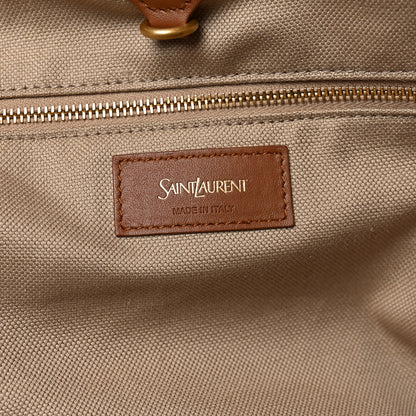 Saint Laurent Canvas Calfskin Y Tote Desert Dust Brick 5 of 9