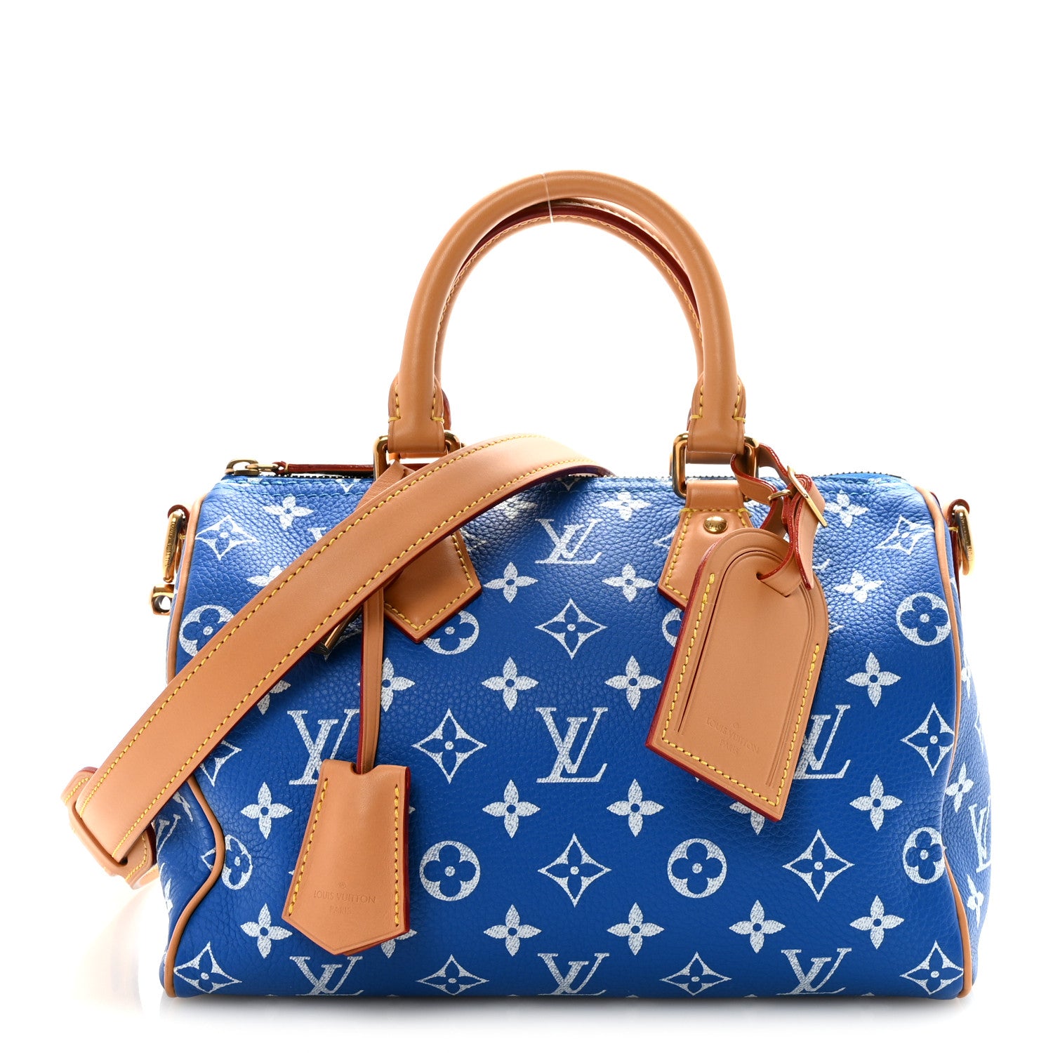 Louis Vuitton Calfskin Monogram Speedy P9 Bandouliere 25 Blue 1 of 10