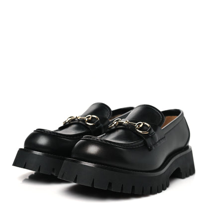 Gucci Betis Glamour Calfskin Womens Horsebit Loafers 38 Black 4 of 10