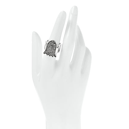 Gucci Sterling Silver Grey Diamond GucciGhost Ghost Ring 54 7 2 of 6