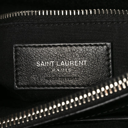 Saint Laurent Calfskin Y Quilted Monogram Medium Loulou Satchel Black 6 of 11