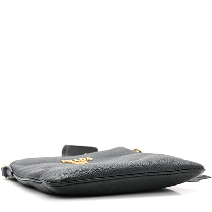 Prada Vitello Daino Crossbody Bag Black 4 of 13