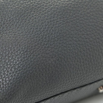 Fendi Cuoio Romano Selleria Bi-Color Medium Peekaboo Iconic Satchel Asfalto Latte 16 of 18