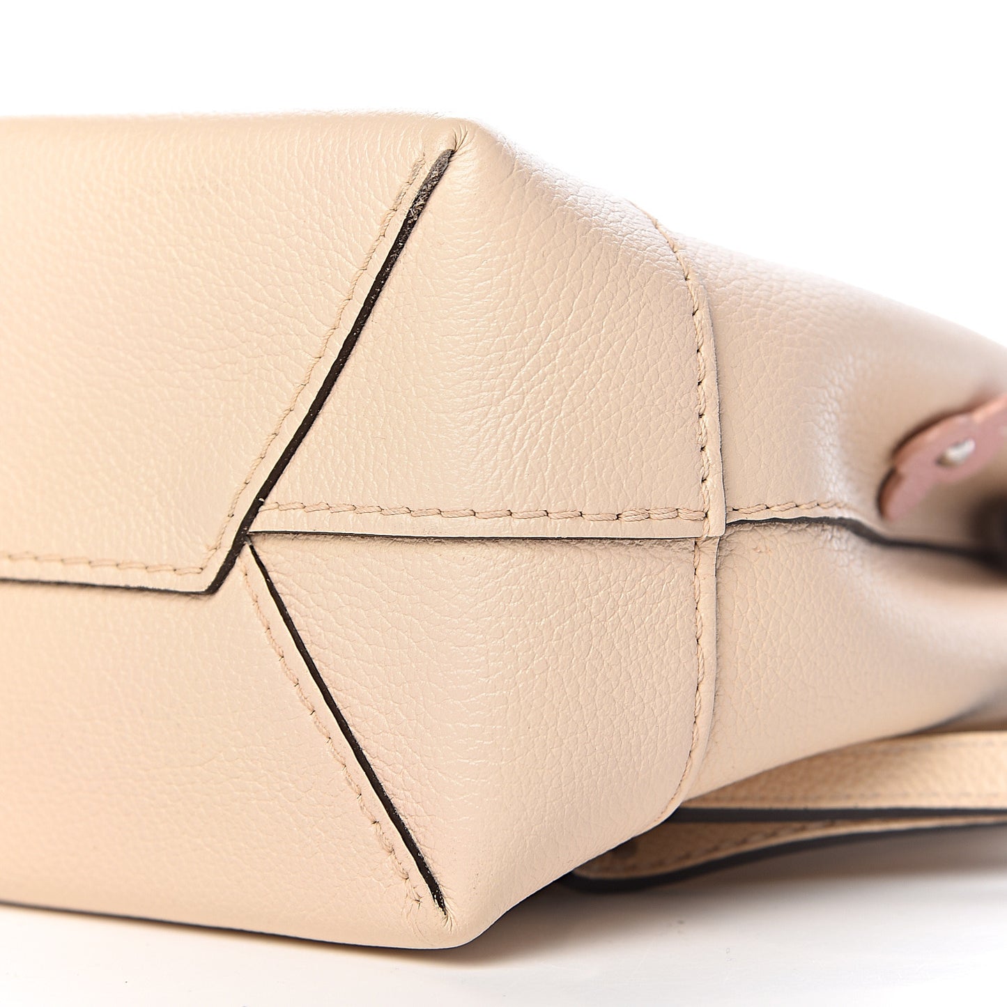 Calfskin Flowers Lockme Mini Backpack Creme