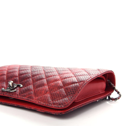 Chanel Karung Quilted Clutch Flap Red 11 of 13