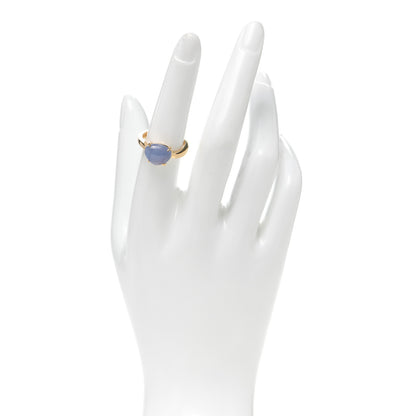 Bulgari 18K Yellow Gold Chalcedony Sassi Ring 54 6.75 2 of 4