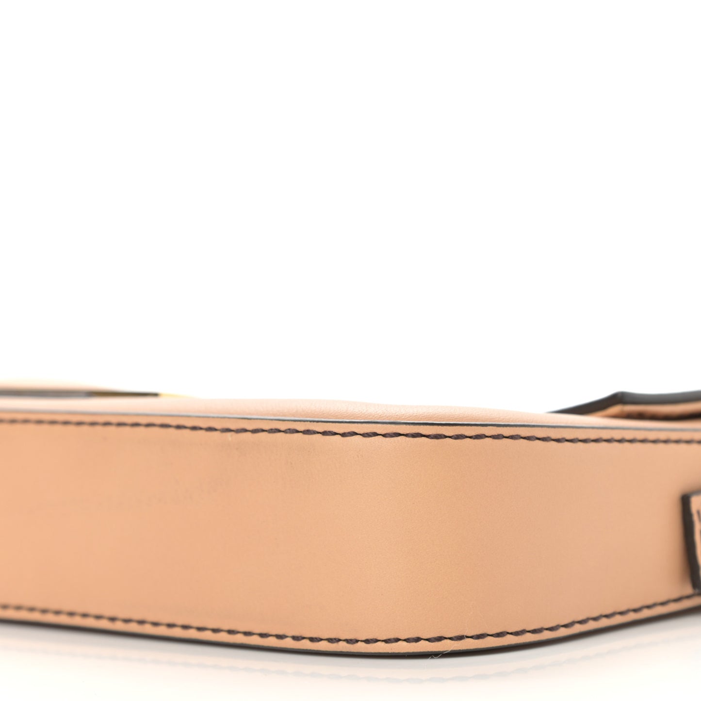 Vitello Flamingo Enamel Interchangeable Strap Baguette Beige