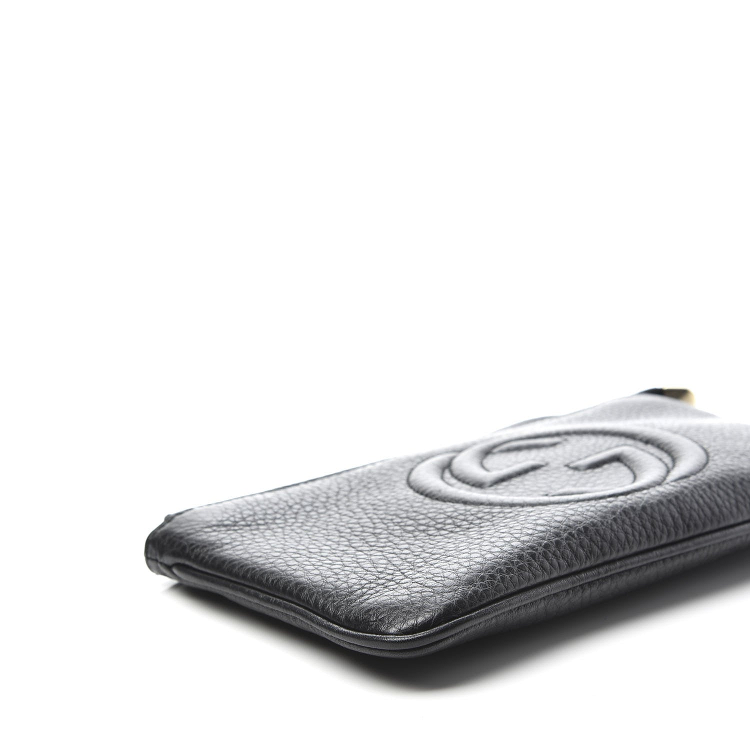 Gucci Pebbled Calfskin Soho Wristlet Black 5 of 8