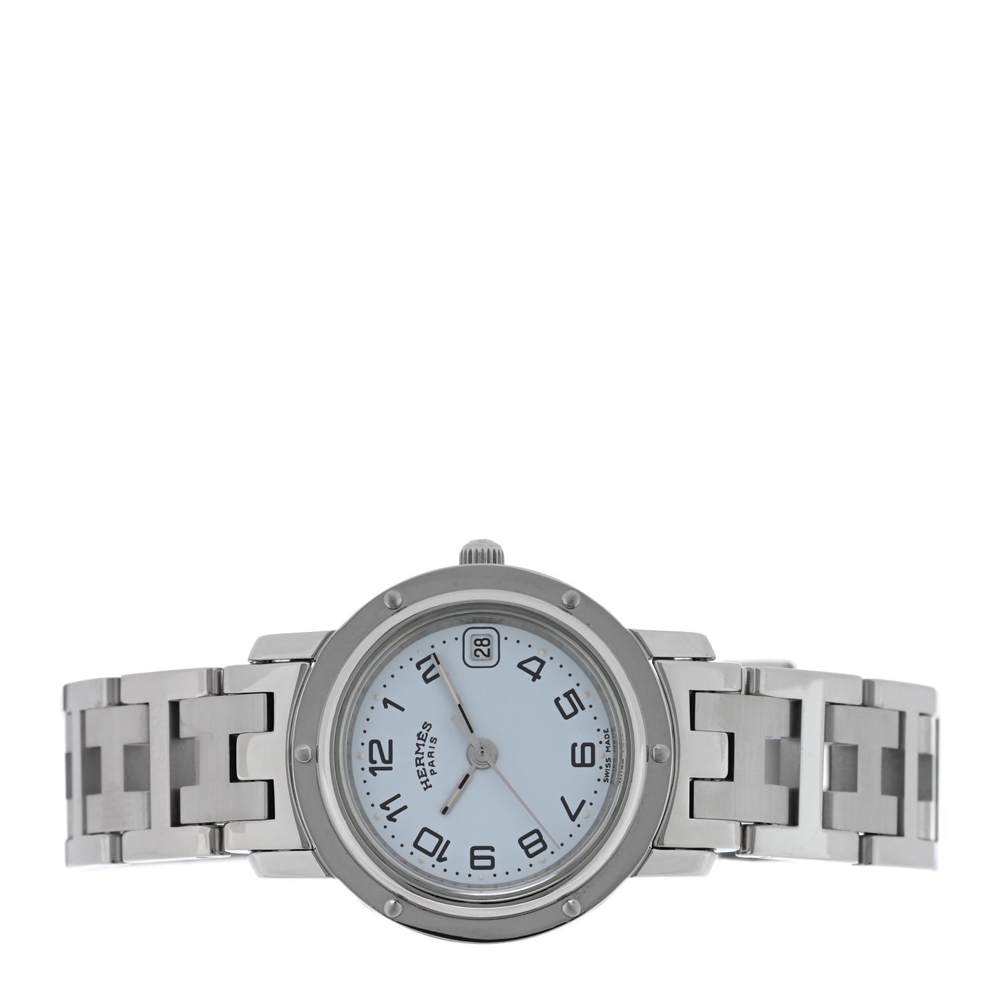 Stainless Steel 24mm Clipper Quartz Watch White