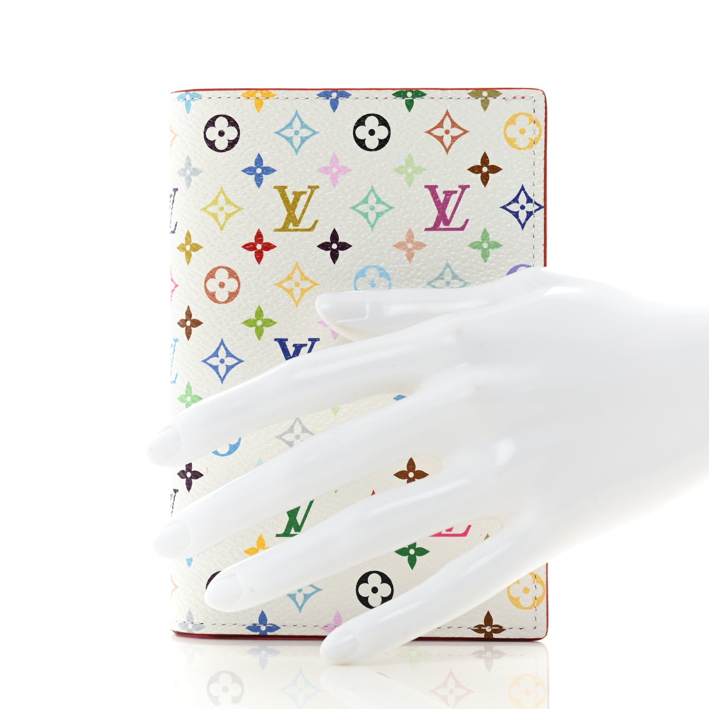 LV X TM Monogram Multicolor Passport Cover White