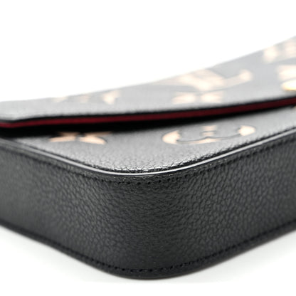 Louis Vuitton Empreinte Monogram Giant Felicie Pochette Black Beige 8 of 9