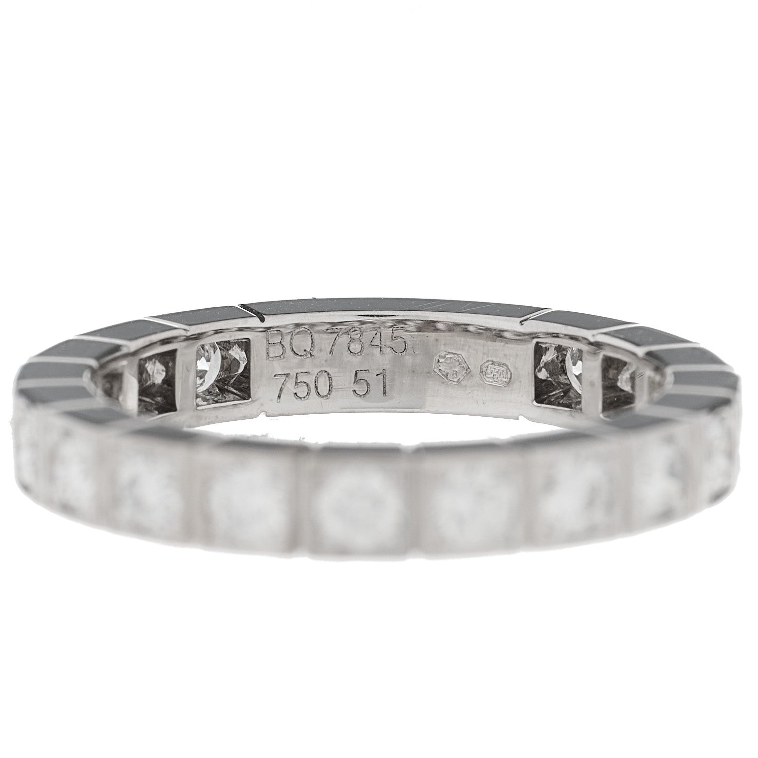 Cartier 18K White Gold Diamond 3mm Lanieres Ring 51 5.75 4 of 4