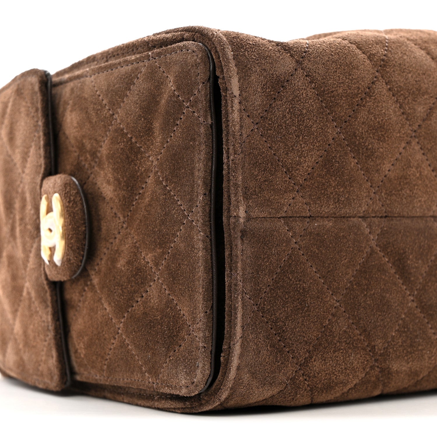 Chanel Suede Quilted Small Chanel 25 Handbag Dark Brown 9 of 12