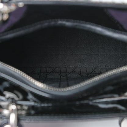 Christian Dior Patent Cannage Medium Lady Dior Black 7 of 9