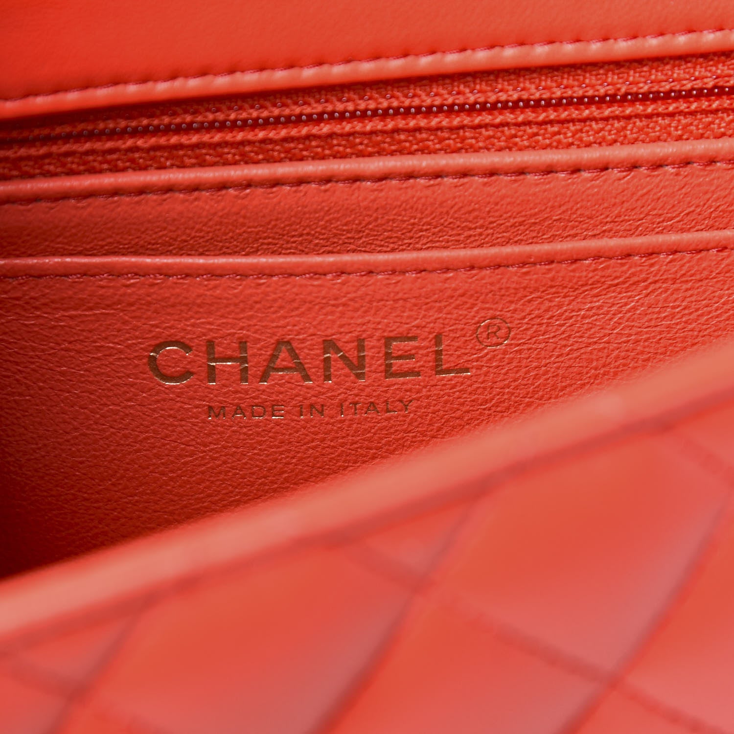 Chanel Lambskin Quilted Mini Square Flap Dark Red 5 of 10