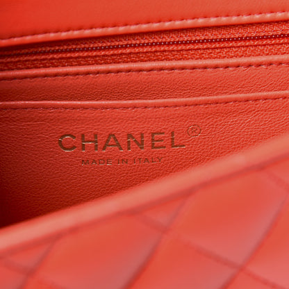 Chanel Lambskin Quilted Mini Square Flap Dark Red 5 of 10