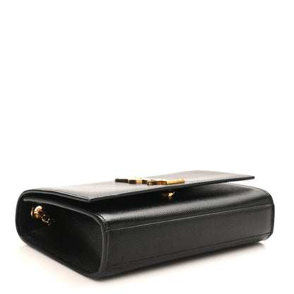 Saint Laurent Grain De Poudre Small Monogram Kate Satchel Black 4 of 9
