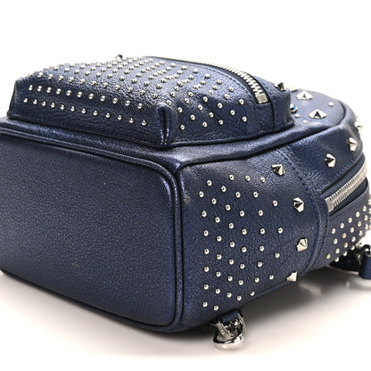 MCM Metallic Calfskin Stud X-Mini Stark Bebe Boo Backpack Blue 9 of 9