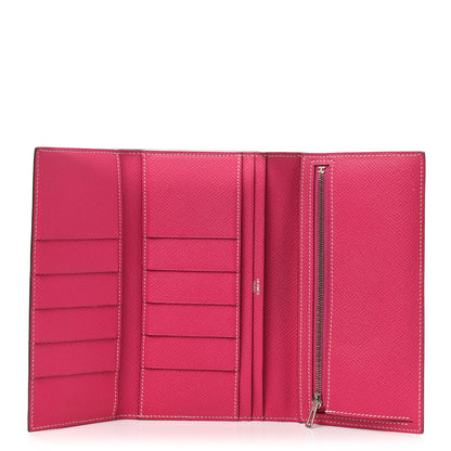 Hermes Epsom Bearn Gusset Wallet Rose Tyrien 5 of 12