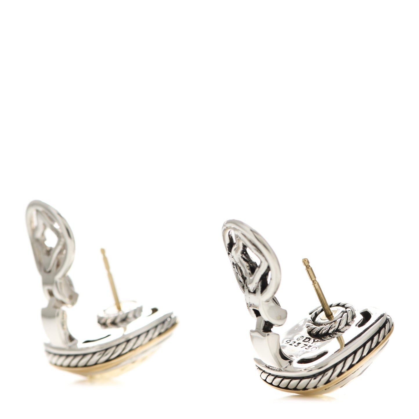 Sterling Silver 18K Yellow Gold Citrine 14mm Albion Earrings