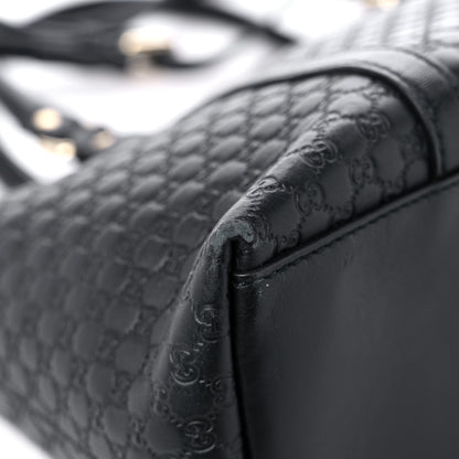 Gucci Soft Microguccissima Small Zippered Satchel Black 8 of 17