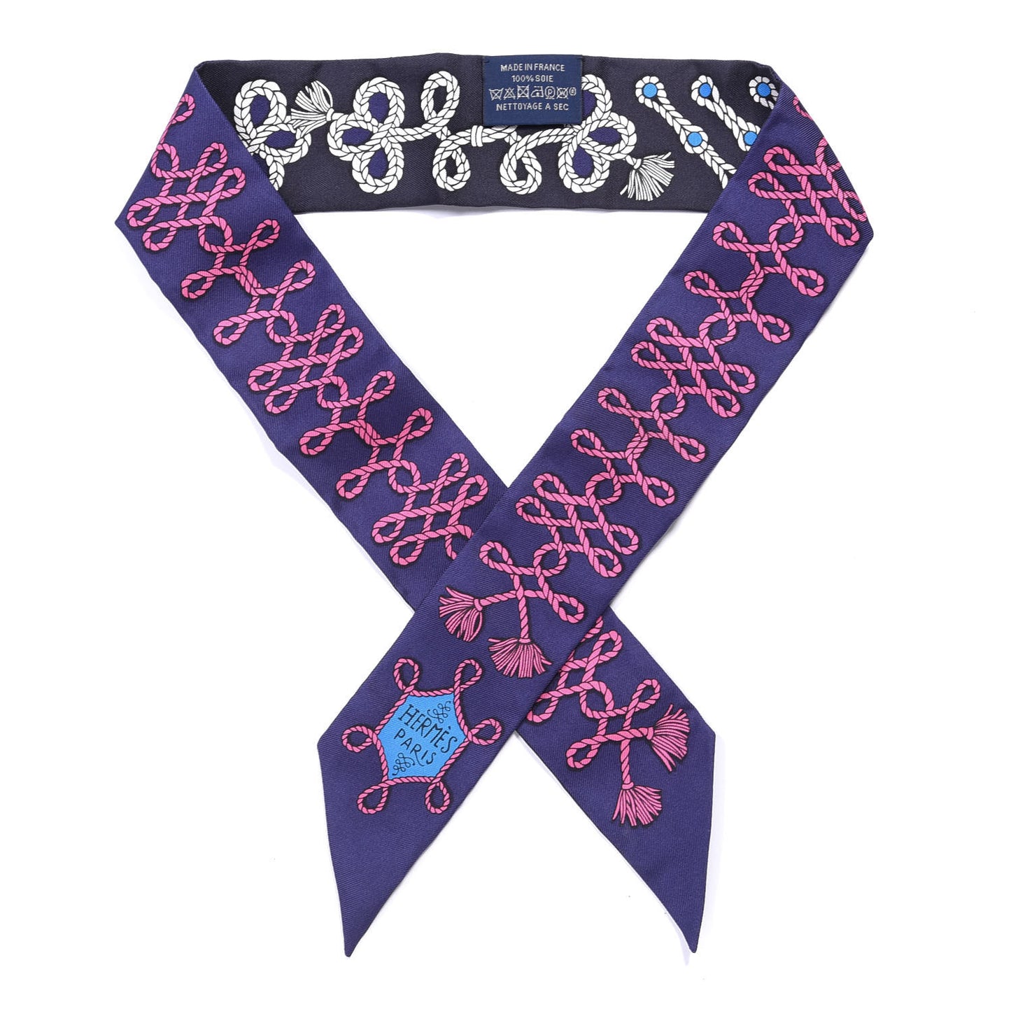 Silk Galons Et Brandebourg Twilly Indigo Rouge Vif Marine