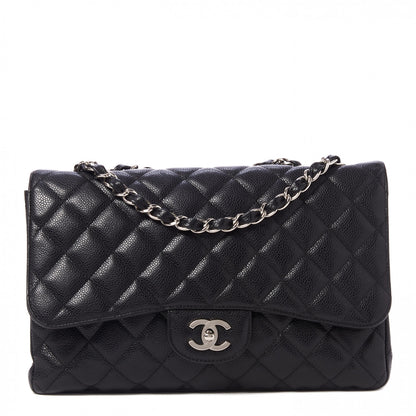 Chanel Caviar Quilted Jumbo Single Flap Black 1 of 10