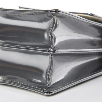 Christian Dior Metallic Calfskin Studded Vertical Diorama Silver 9 of 9