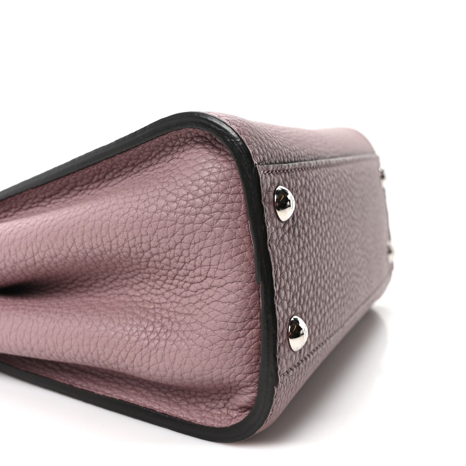 Fendi Cuoio Romano Selleria Macro Stitchings Mini Peekaboo Iconic Satchel Rose Camelia 7 of 8