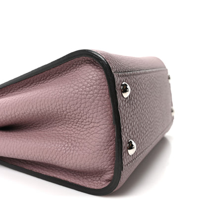 Fendi Cuoio Romano Selleria Macro Stitchings Mini Peekaboo Iconic Satchel Rose Camelia 7 of 8