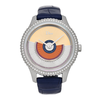 Christian Dior Stainless Steel Alligator Diamond Sapphire Mother of Pearl 36mm Grand Bal Coquette Automatic Watch 1 of 4